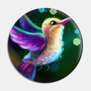 Cute Hummingbird Drawing Pin