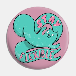 Stay Flexible Cat Pin