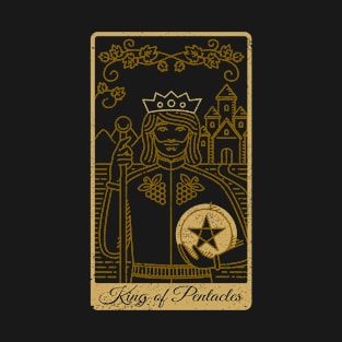 Tarot Card - King of Pentacles - Occult Gothic Halloween T-Shirt