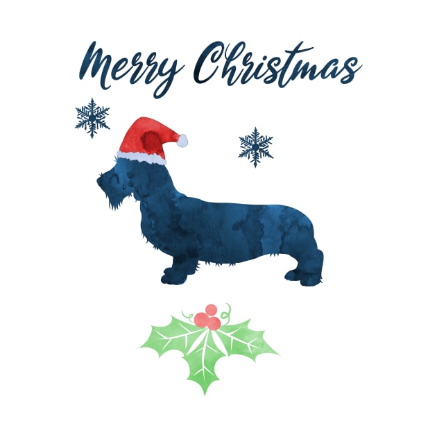 Christmas Wirehaired Dachshund by TheJollyMarten