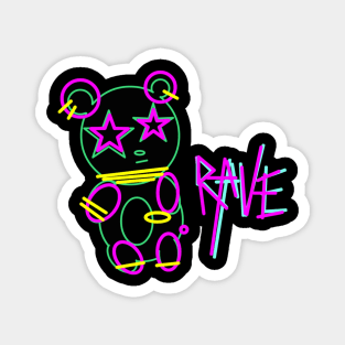 Rave panda Magnet