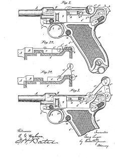 Gun Design Vintage Patent Hand Drawing Magnet