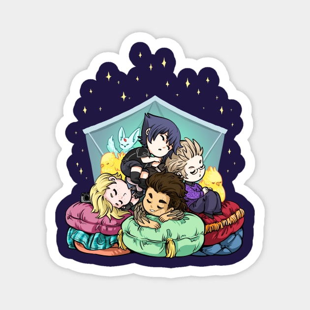 FFXV sleep pile Magnet by beanclam