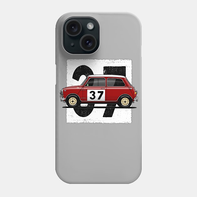 My drawing of the first utility vehicle to win the Monte Carlo Rally Phone Case by jaagdesign