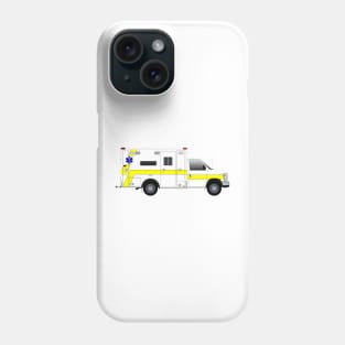 White E350 Horton Ambulance Yellow Stripe Phone Case