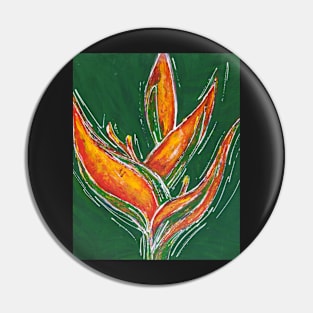 Golden Torch Heliconia Pin