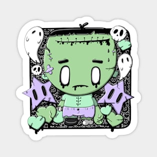 Frankenstein zombie boy in kawaii style Magnet