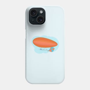 Lady flying Santos Dumont’s dirigible 1903 Phone Case