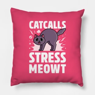 Catcalls Stress Meowt - Cat Pun Pillow