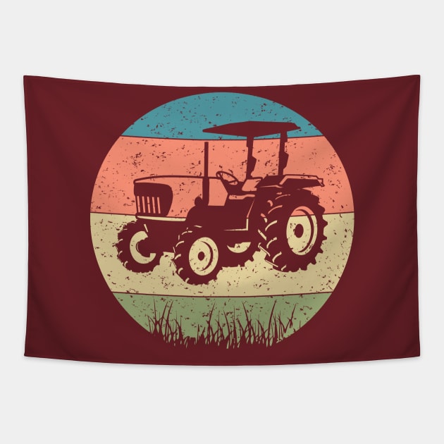 tractor, Funny Farmer Gifts, Grunge,tractor driver Tapestry by teenices