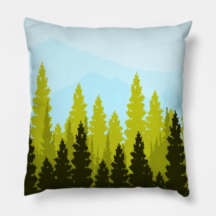 Blue/Yellow Forest Pillow