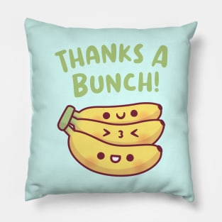 Cute Thanks A Bunch, Banana Pun Pillow