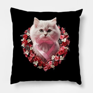 Valentines Cat Charm 5 Pillow