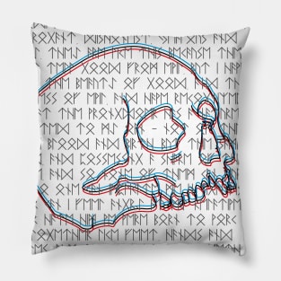 Marcus Aurelius Quote in Runic - 3D Skull Pillow