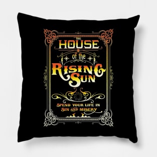 House Of The Rising Sun Inspired Lyric Design Pillow