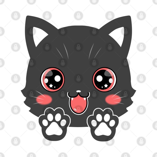 Cute Grey Cat Paw Anime by ARTIM