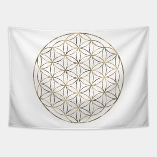 The Flower of Life - Gold Tapestry