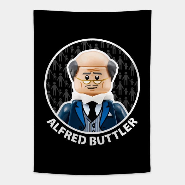 Alfred Buttler with two Tees - Parental Lock - Single Tapestry by Barn Shirt USA