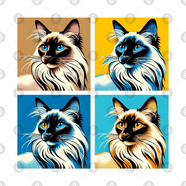 Balinese Pop Art - Cat Lover Gift by PawPopArt