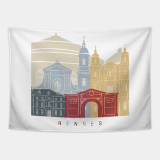 Rennes skyline poster Tapestry