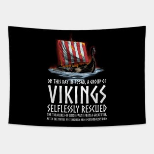 Viking Longship - Lindisfarne - Medieval Norse History Tapestry