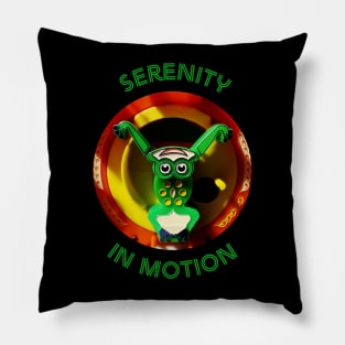 Serenity in Motion - Cute Frog doing Tai Chi Pillow