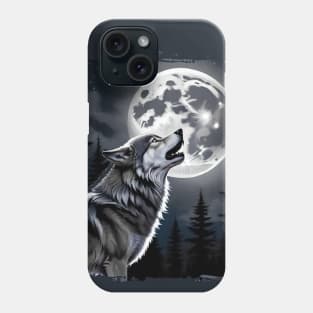 The howling wolf Phone Case