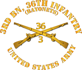 3rd Bn 36th Infantry Regt - Bayonet - Infantry Br Magnet