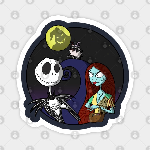 The Nightmare Before Chirstmas Magnet by Fishonastick