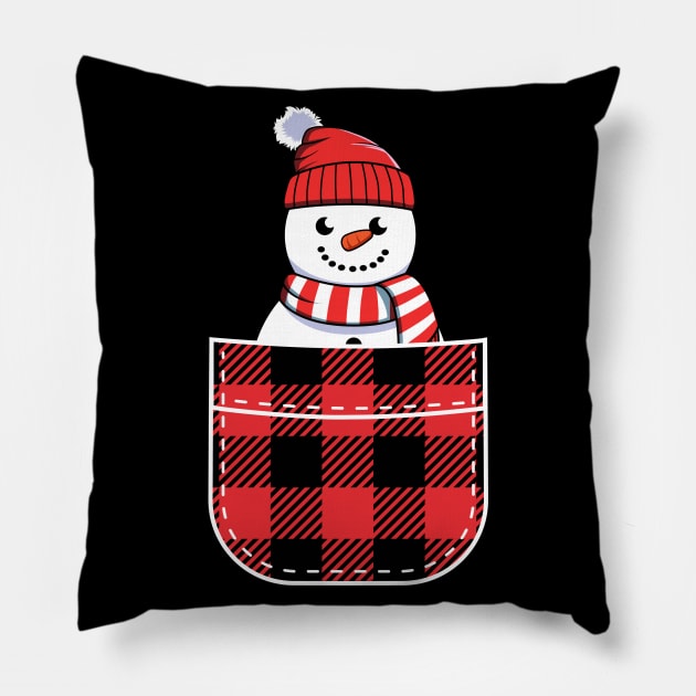 Funny Snowman In The Pocket Christmas Gift Pillow by HCMGift