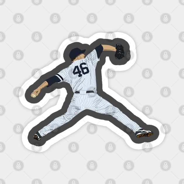 Andy Pettitte Drawing Magnet by Ferrajito