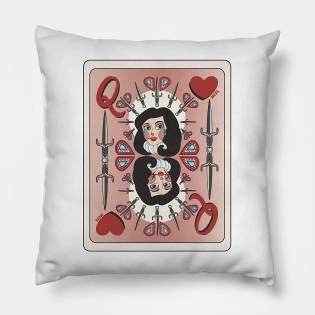 Queen Of Hearts Pillow by Mess By Design 