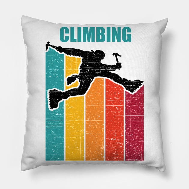 Climbing Design Pillow by eliteshirtsandmore