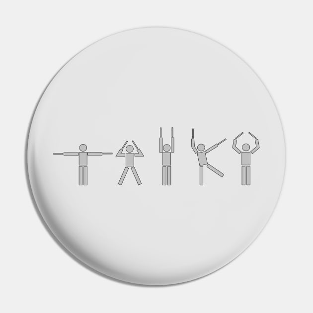 Taiko People gray w border Pin by Austin Taiko