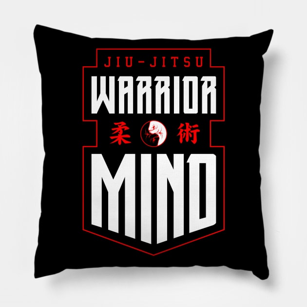Jiu-Jitsu Warrior Mind Pillow by Grandeduc