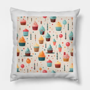 Happy Birthday Party Celebration Pattern 3 Pillow