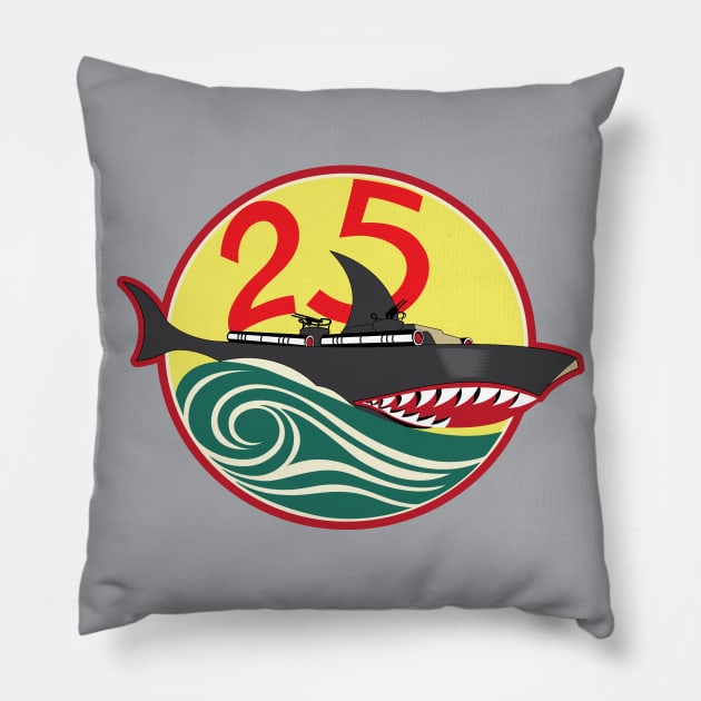 25th MotorTorpedo Patrol Boat Squadron Pillow by Illustratorator