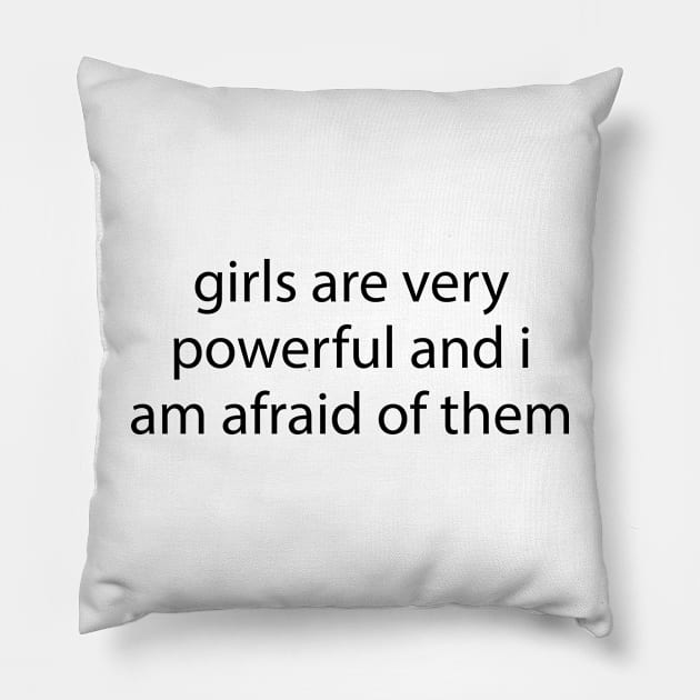 Girl power Pillow by TheCosmicTradingPost