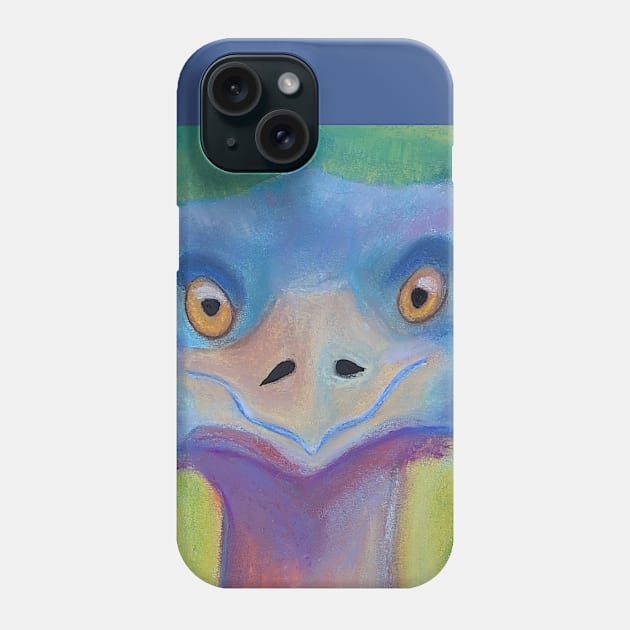 Brainy rainbow bright ostrich Phone Case by Walters Mom