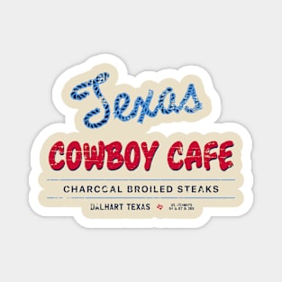 Texas Cowboy Cafe Shirt Distressed Magnet