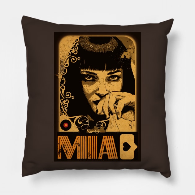 Mia W. Vintage Ticket Pillow by CTShirts