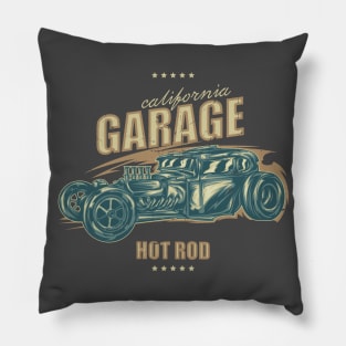 Hot Rod Garage California Pillow