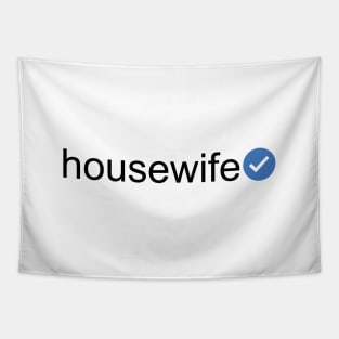 Verified Housewife (Black Text) Tapestry