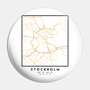 STOCKHOLM SWEDEN CITY STREET MAP ART Pin