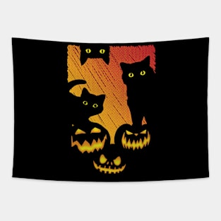 Halloween cats V2 Tapestry