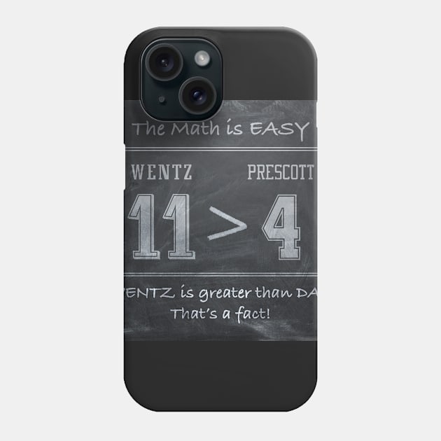 Wentz Is Greater Than Dak Phone Case by jwarren613