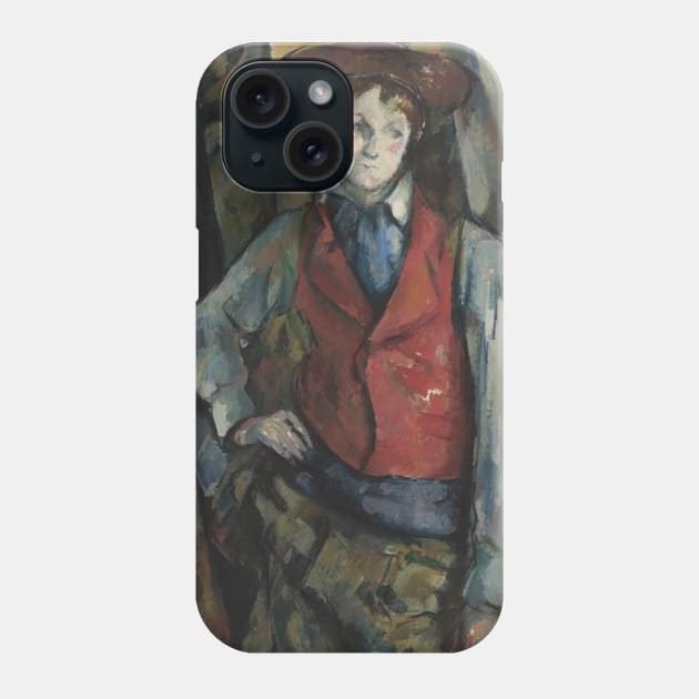 Boy in a Red Waistcoat by Paul Cezanne Phone Case by Classic Art Stall