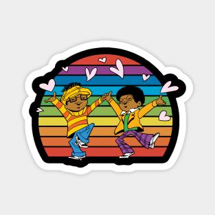 Billy Jo Jive and Smart Susie Sunset Rainbow Magnet