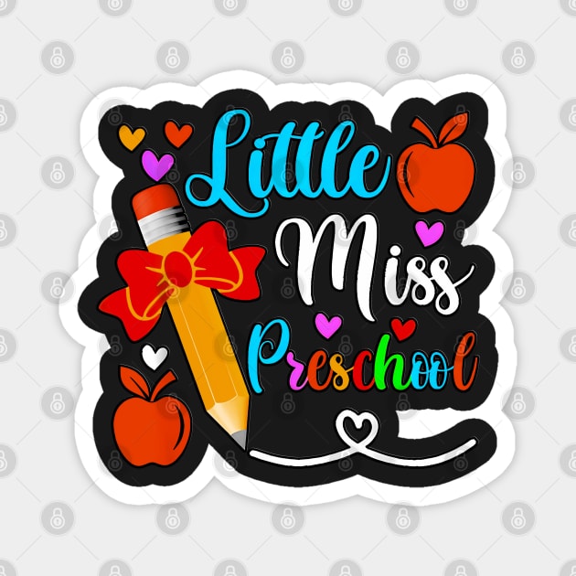 Little Miss Preschool first day of school ready to crush preschool Magnet by masterpiecesai