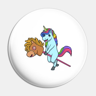 Unicorn riding Hobby Horse - Hobby Horsing Pin